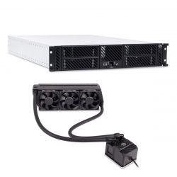 Alphacool ES 2U - 19" - Watercooling Ready ServerRack and Eisbaer Pro ES 2U 80mm Triple HPE AIO CPU Water Cooler Bundle