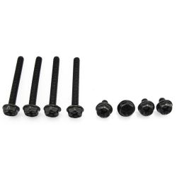 XSPC Radiator Screw Set, #6-32 UNC, Mixed 5mm & 30mm, Black, 8-pack