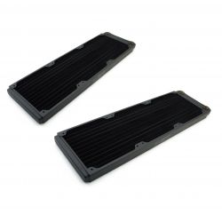 XSPC TX360 Ultra Thin Radiator, 120mm x 3, Triple Fan, Black, 2-pack