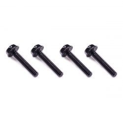 XSPC Radiator 18mm Screw Set for 15mm Fans, 6-32 UNC, Black, 16-pack