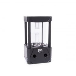 Alphacool Eisbecher Aurora 150mm Glass Reservoir with D5 Body (Pump Not Included), Black/Acetal