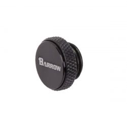 Barrow G1/4" Stop Fitting with Composite Plate Finish, Black Edge, Black