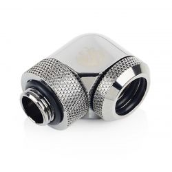 Bitspower G1/4" to Enhance Multi-Link Adapter Fitting for 14mm OD Rigid Tubing, 90 Degree Rotary, Black Sparkle