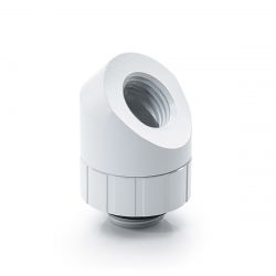 Bitspower Artemis Rotary 45-Degree Extender, Arctic White