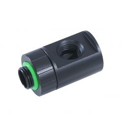 Bitspower Artemis T-Block Rotary Fitting, Matte Black