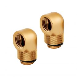 Corsair Hydro X Series 90 Degree Rotary Adapter, Gold, 2-pack