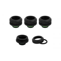 Corsair Hydro X Series XF Hardline Fitting, 14mm OD, Black, 4-pack