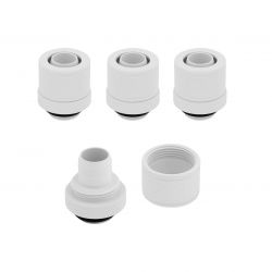 Corsair Hydro X Series XF Compression 10/13mm (3/8" / 1/2") ID/OD Fittings, White, 4-pack
