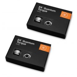 EKWB EK-Quantum Torque HDC-16 Compression Fitting for EKWB Rigid Tubing, 16mm OD, Satin Titanium, 12-pack