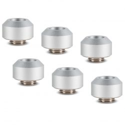 Optimus Hardline Fitting - 12mm, Satin Silver, 6-pack