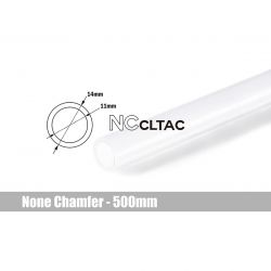 Bitspower None Chamfer Frosted Acrylic Link Tube, 14mm OD, 500mm