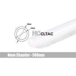 Bitspower None Chamfer Frosted Acrylic Link Tube, 16mm OD, 500mm