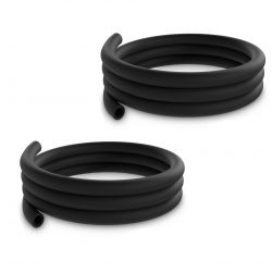 XSPC EPDM Tubing 13/10mm (3/8 ID, 1/2 OD), 2 Meters, Matte Black, 2-pack