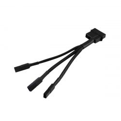 Darkside CONNECT G2 LED Strip 3-Way Power Cable - 4-Pin Power (Type 11), 10cm, Jet Black