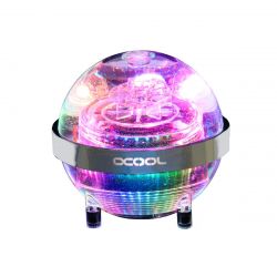 Alphacool Eisball Reservoir and D5 Pump Top, Digital RGB, Pump Not Included, Plexi