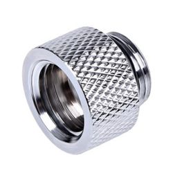 Alphacool HF G1/4" Male to Female Extender Fitting, 10mm, Chrome