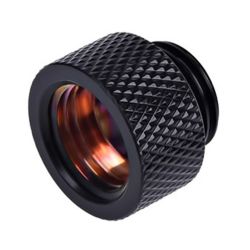 Alphacool HF G1/4" Male to Female Extender Fitting, 10mm, Deep Black