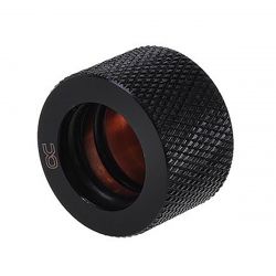 Alphacool HT 16mm G1/4" HardTube Compression Fitting, Deep Black