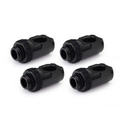 Alphacool Apex Grip 90 Degree OT/IT G1/4" Rotatable Adapter Fitting, Black, 4-pack