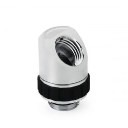 Alphacool Apex Grip 45 Degree OT/IT G1/4" Rotatable Adapter Fitting, Chrome