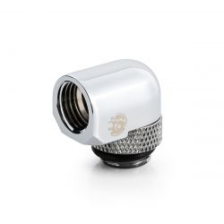 Bitspower G1/4" Rotary 90 Degree Extender Fitting, Silver Shining