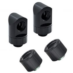 Bitspower Artemis Advanced Multi-Link Fitting For OD 16MM and Rotary 90-Degree Extender Bundle, Matte Black