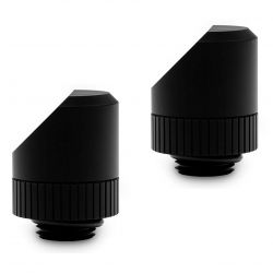 EKWB EK-Torque 45 Degree Angled Rotary Fitting, Black, 2-pack