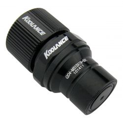 Koolance QD4 Male Quick Disconnect No-Spill Coupling, Compression for 13mm x 19mm (1/2in x 3/4in), Black