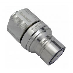 Koolance QD4 Male Quick Disconnect No-Spill Coupling, Compression for 13mm x 19mm (1/2in x 3/4in), Nickel