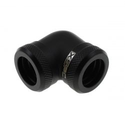 XSPC 10mm ID, 14mm OD Rigid Tubing 90 Degree Elbow Fitting, Matte Black