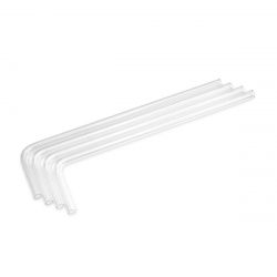 Bitspower Pre-bent 90-Degree Acrylic Hard Tube OD16MM, 110x415MM, 4-pack