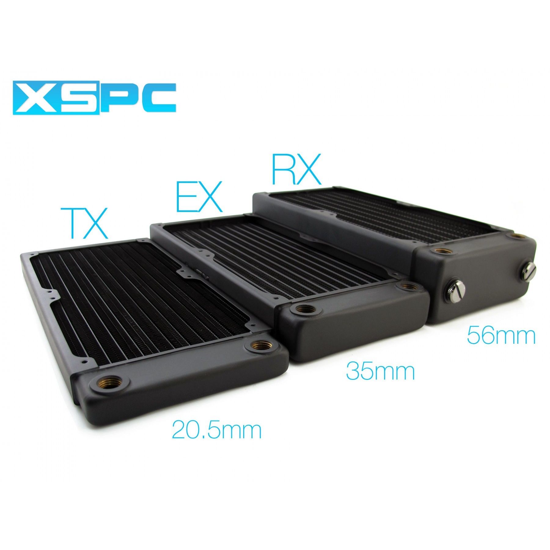 Triple Fan 120mm x 3 XSPC TX360 Crossflow Ultra Thin Radiator Black