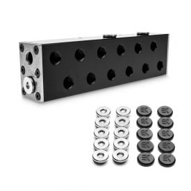 EKWB EK-Pro Manifold 2 CPU 4 GPU and Quantum Torque Plug w/Cover (10-pack) Bundle