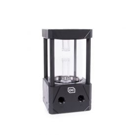 Alphacool Eisbecher Aurora 150mm Glass Reservoir with D5 Body (Pump Not Included), Black/Acetal