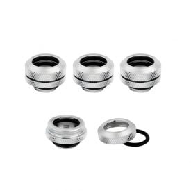 Corsair Hydro X Series XF Hardline Fitting, 14mm OD, Chrome, 4-pack
