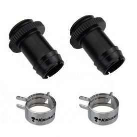 Koolance Barb Fitting for ID 10mm (3/8in), Black, 2-pack