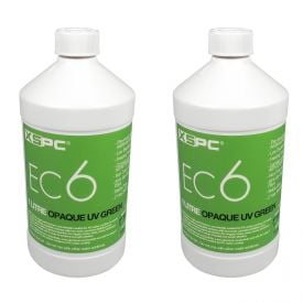 XSPC EC6 High Performance Premix PC Coolant, Opaque, 1000 mL, UV Green, 2-pack