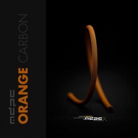 MDPC-X Medium (SATA) Cable Sleeving, Orange-Carbon, 10-foot