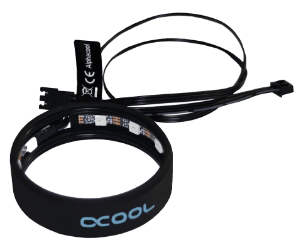 External PC water cooling reservoir lighting