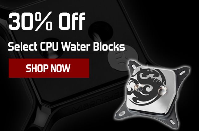 sale on amd and intel cpu water blocks